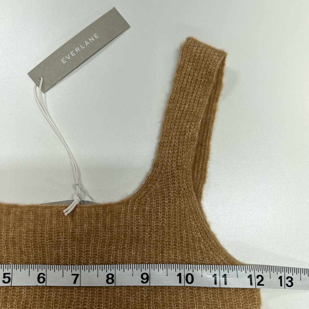 Everlane The Cozy Stretch Tank in Camel Crop Top Size XS New With Tags - Picture 11 of 13